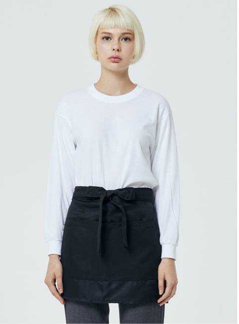 허리형 미니 단색 앞치마 (4color)